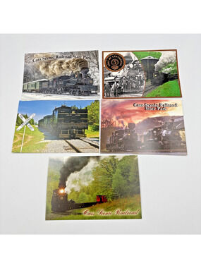 Lot of 5 Cass WV Cass Scenic State Park Railroad Postcards